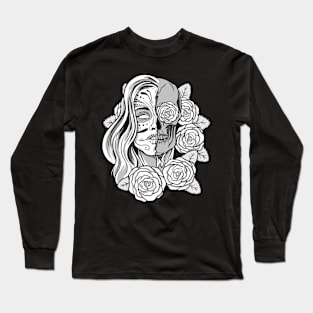 Flower Skull Long Sleeve T-Shirt